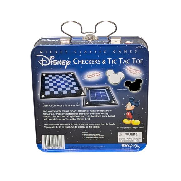 Vintage Disney Mickey Mouse Checkers Tic Tac Toe Classic Games Complete - Picture 2 of 11